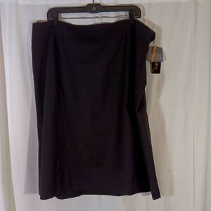 Lafayette 148 NWT Womens 18 Black Skirt Italian Stretch Wool Straight Classic